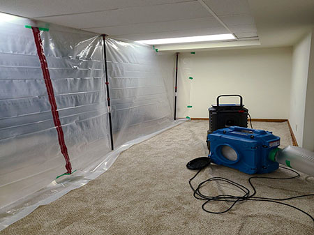 A picture of a room that is set up for cleaning.